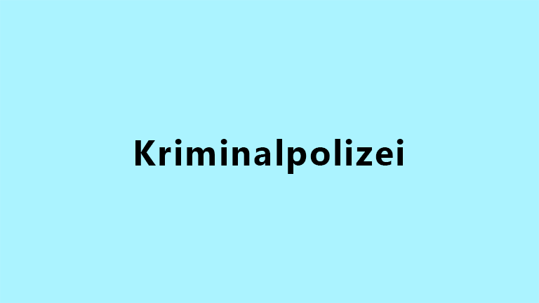 Kriminalpolizei